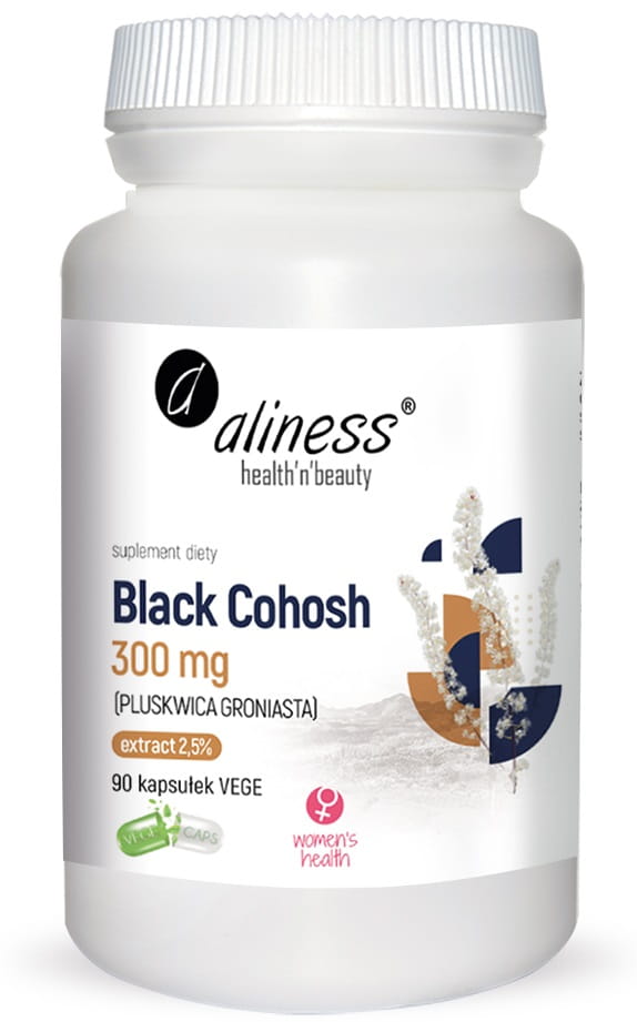 Black Cohosh 300mg (PLUSKWICA GRONIASTA) x 90 Vege caps – Aliness